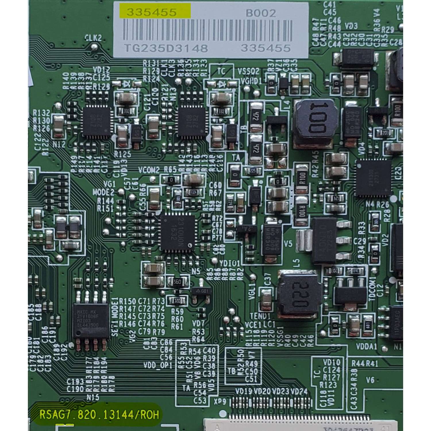 T-CON PARA TV HISENSE / NUMERO DE PARTE 335455 / RSAG7.820.13144/ROH / H41804PNS39A1 / E248779 / PANEL HD650Z6U52-TALGB5 / DISPLAY T650QVN07.H / MODELO 65U8K - Imagen 2
